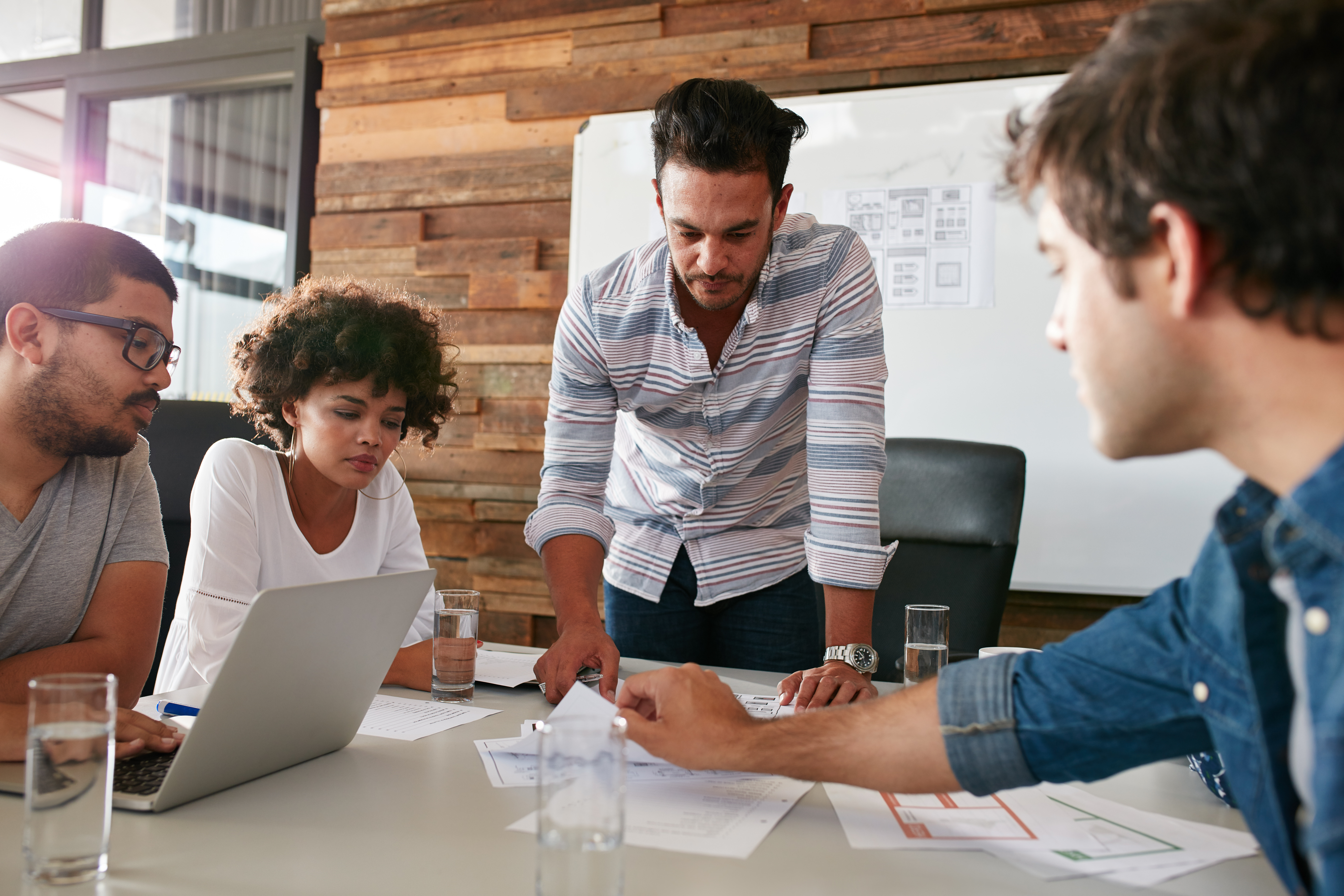 People conducting a Digital Marketing Meeting